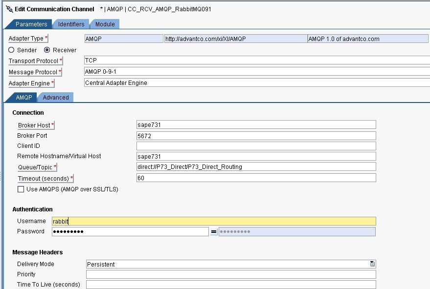 SAP PI AMQP Edit Communication Channel Pic3