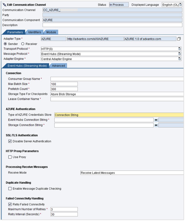 SAP and MS Azure_Advantco_Event_Hub_Channel_Configuration_Pic15