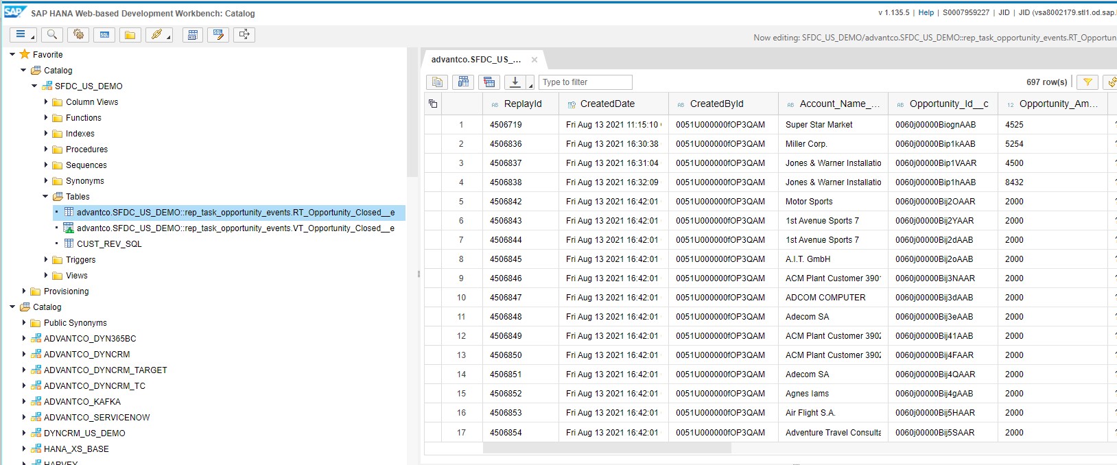 Near real time Data Replication from Salesforce to SAP HANA
