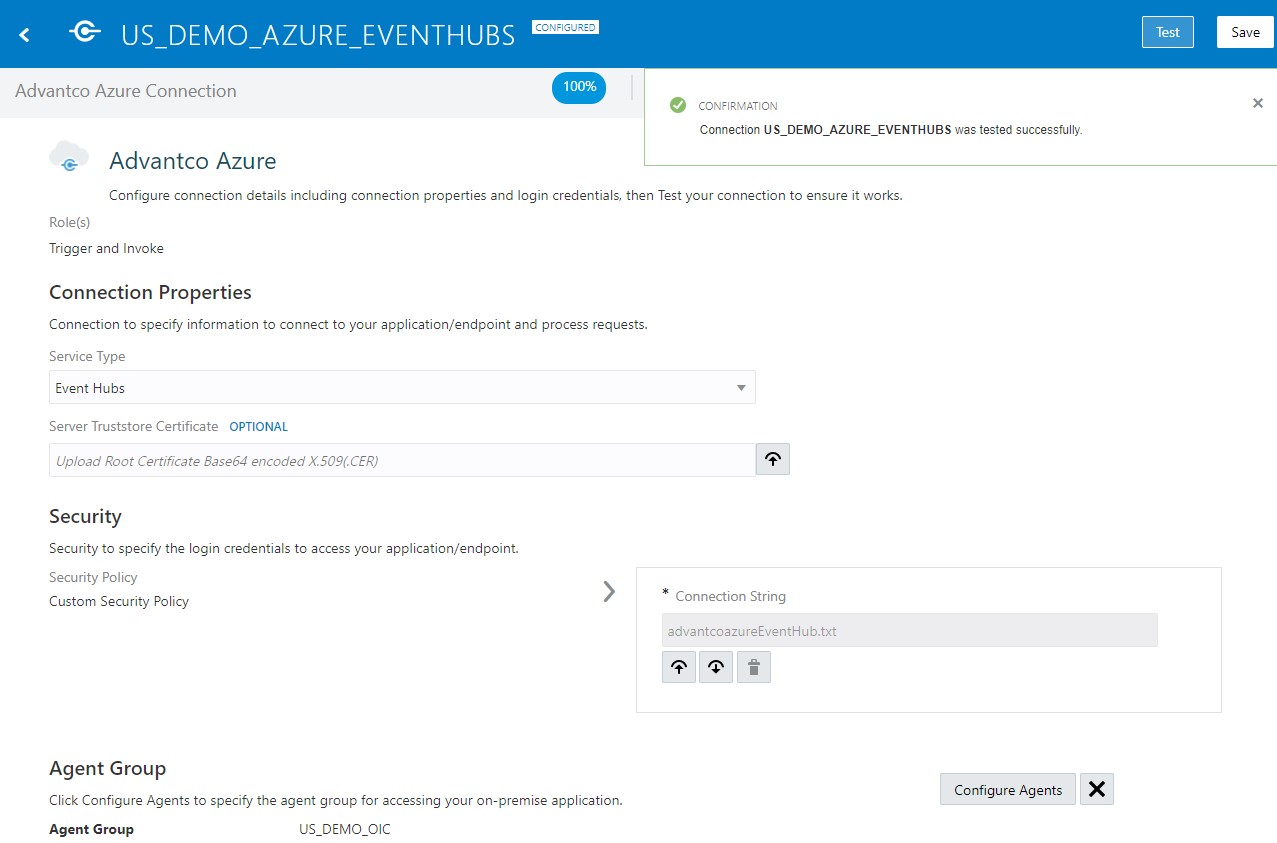 Publishing Oracle E-Business Suite events to Azure Event Hubs