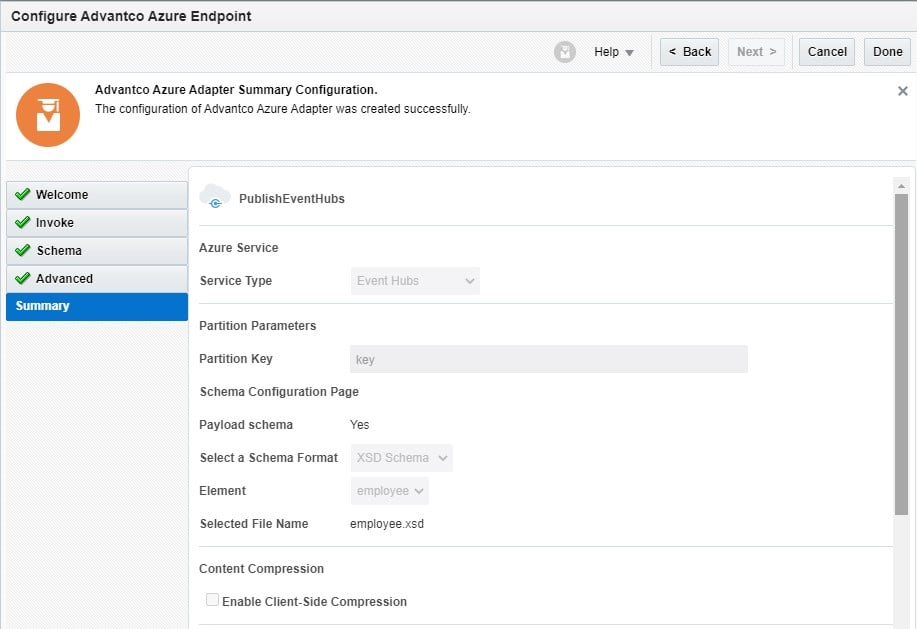 Publishing Oracle E-Business Suite events to Azure Event Hubs