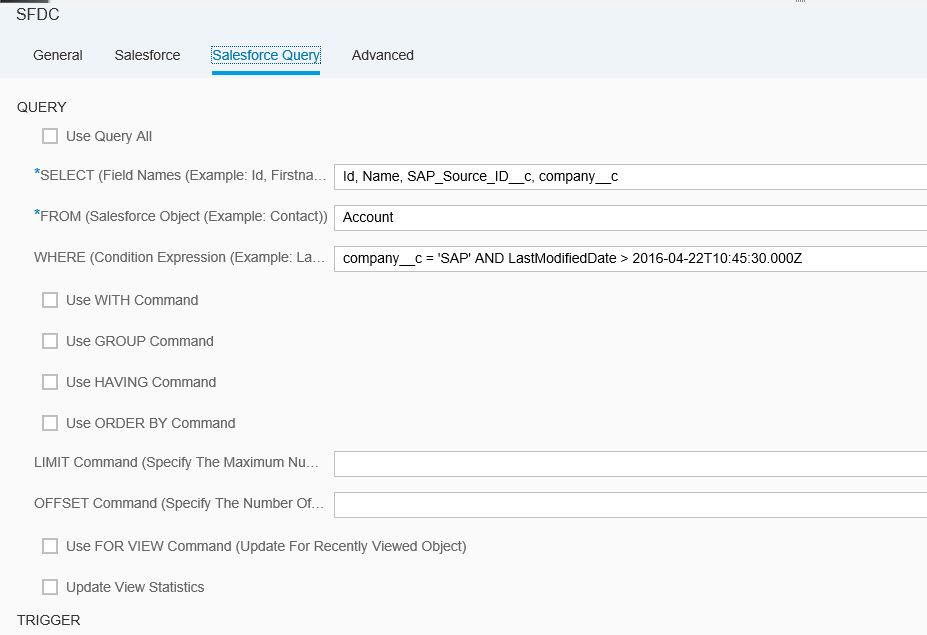 Salesforce Adapter Channel Configuration