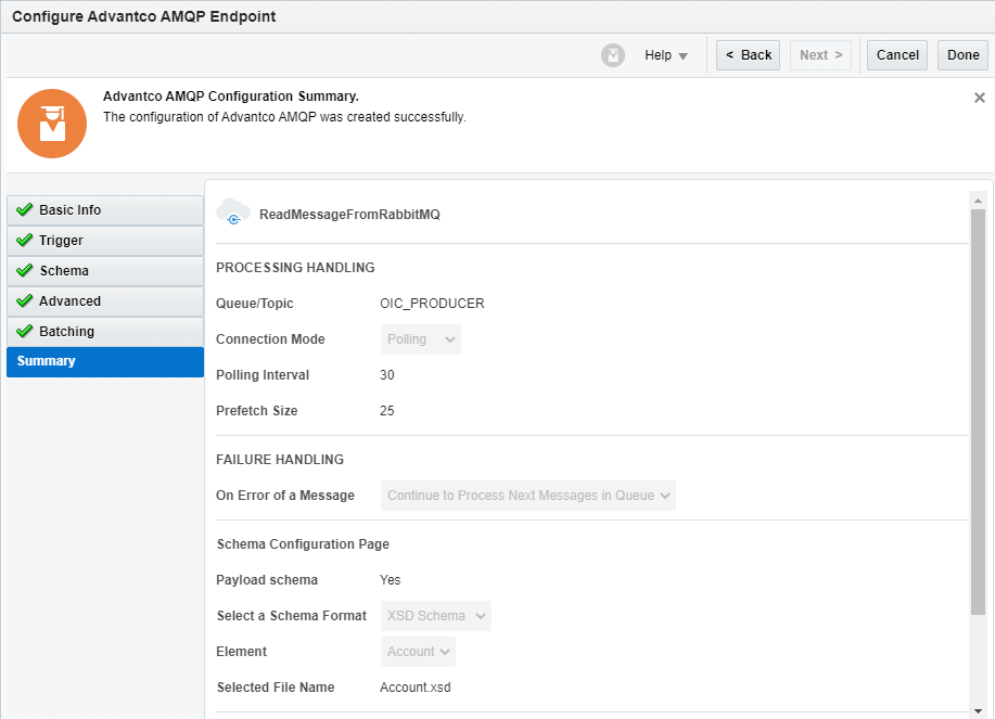 RabbitMQ/AMQP Adapter for Oracle Integration (OIC) Gen 2