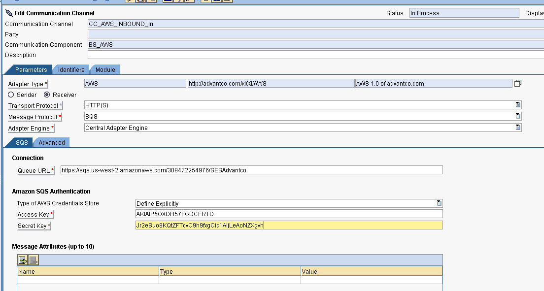 Amazon SQS Adapter For SAP Process Orchestration Integration